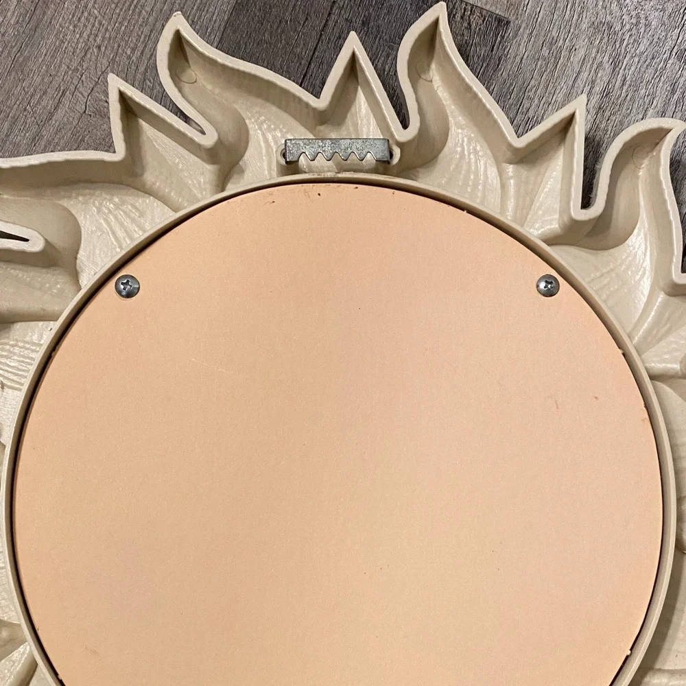 Vintage Home Interiors Cream and Green Decorative Mirror